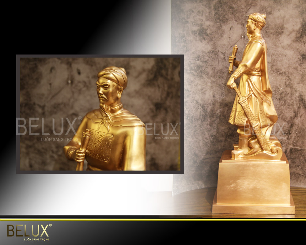 Tượng đồng đỏ Trần Hưng Đạo cao 61 cm