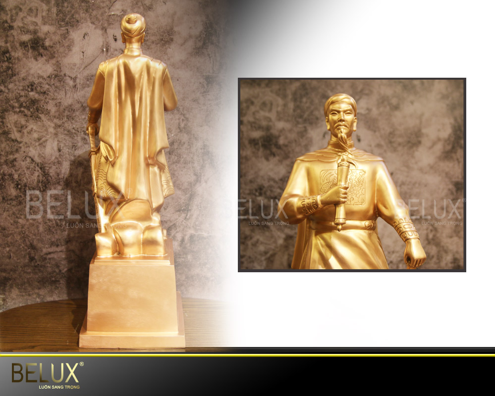 Tượng đồng đỏ Trần Hưng Đạo cao 61 cm