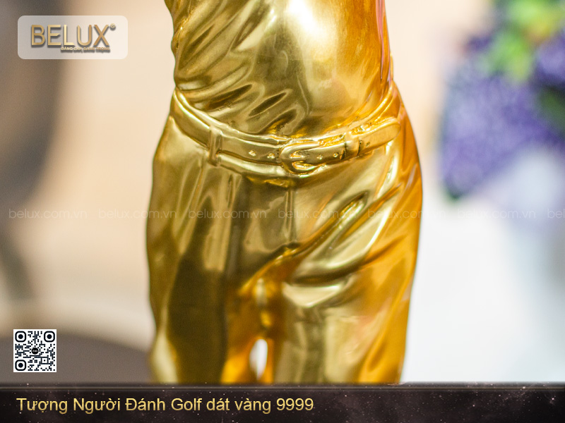 Tượng Người Đánh Golf Dát Vàng 9999