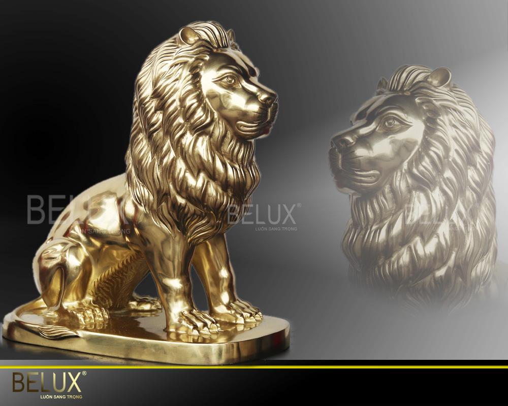Tượng sư tử bằng đồng cát tút vỏ đạn