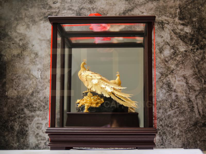 Đôi chim công dát vàng 24k