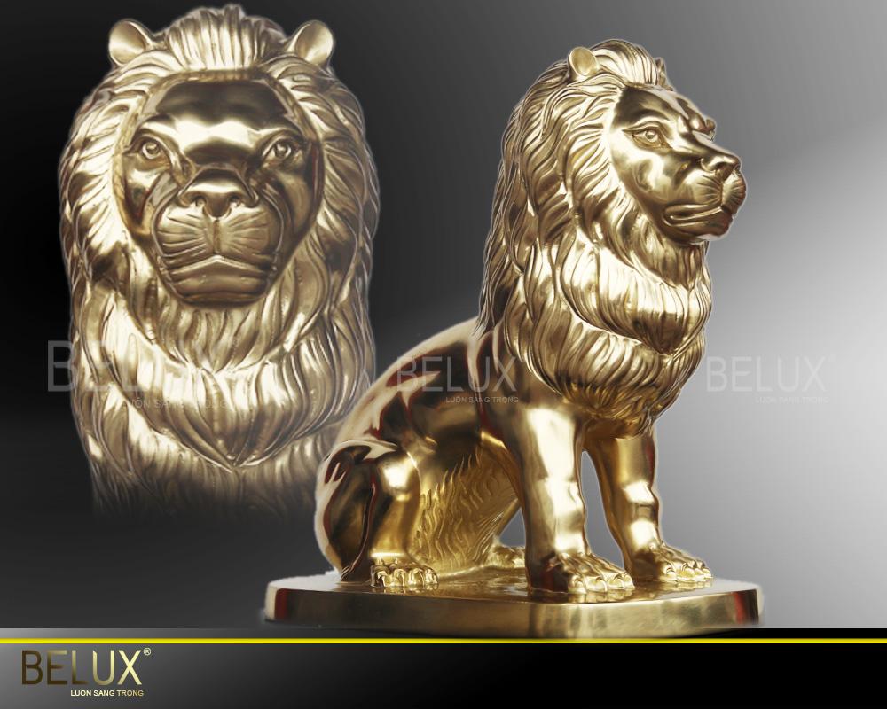 Tượng sư tử bằng đồng cát tút vỏ đạn