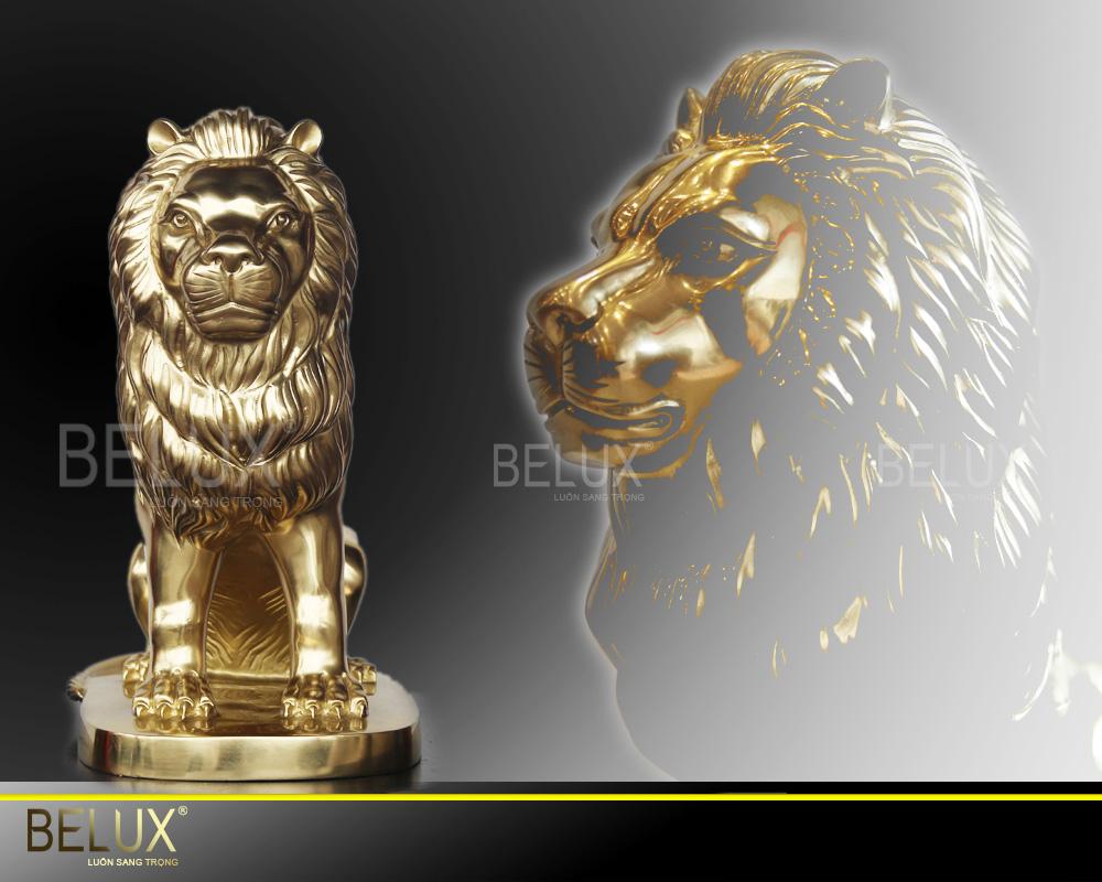 Tượng sư tử bằng đồng cát tút vỏ đạn