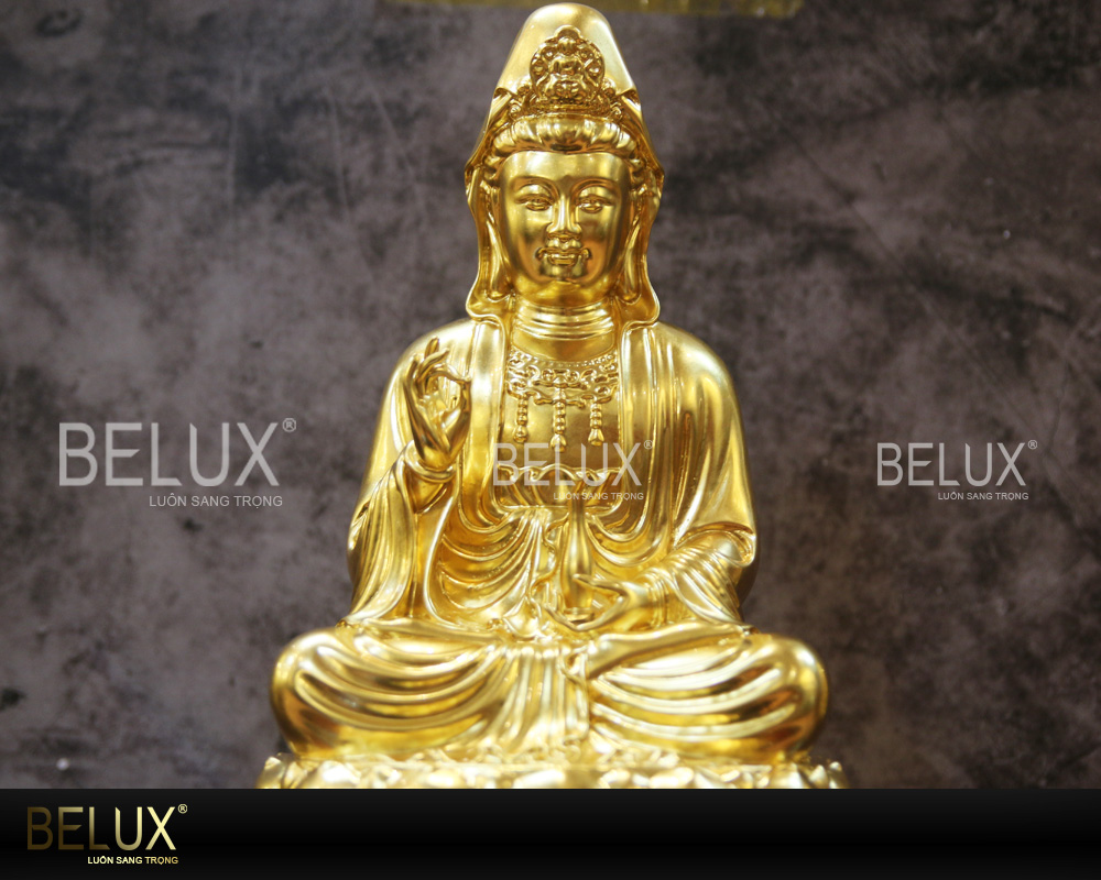 Tượng Phật Bà Quan Âm Dát Vàng 9999