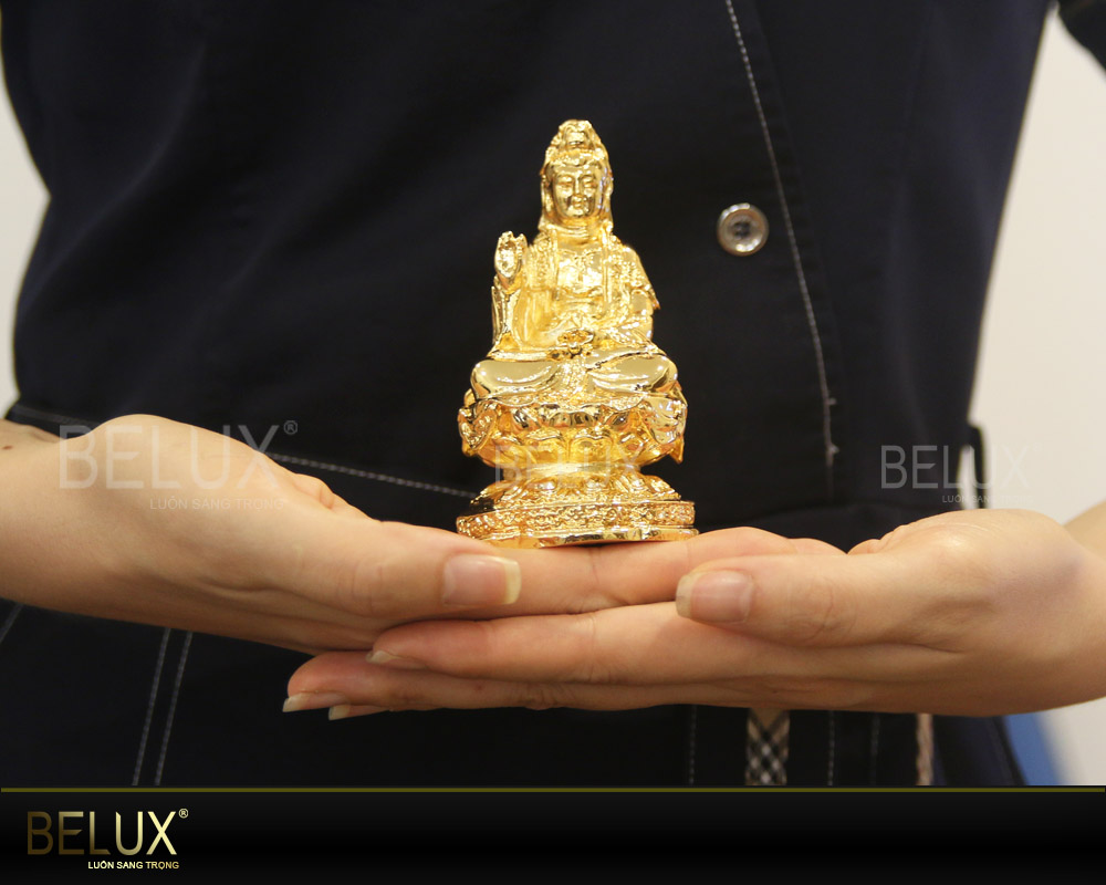 Tượng Phật Quan Âm Bồ Tát mạ vàng cỡ nhỏ