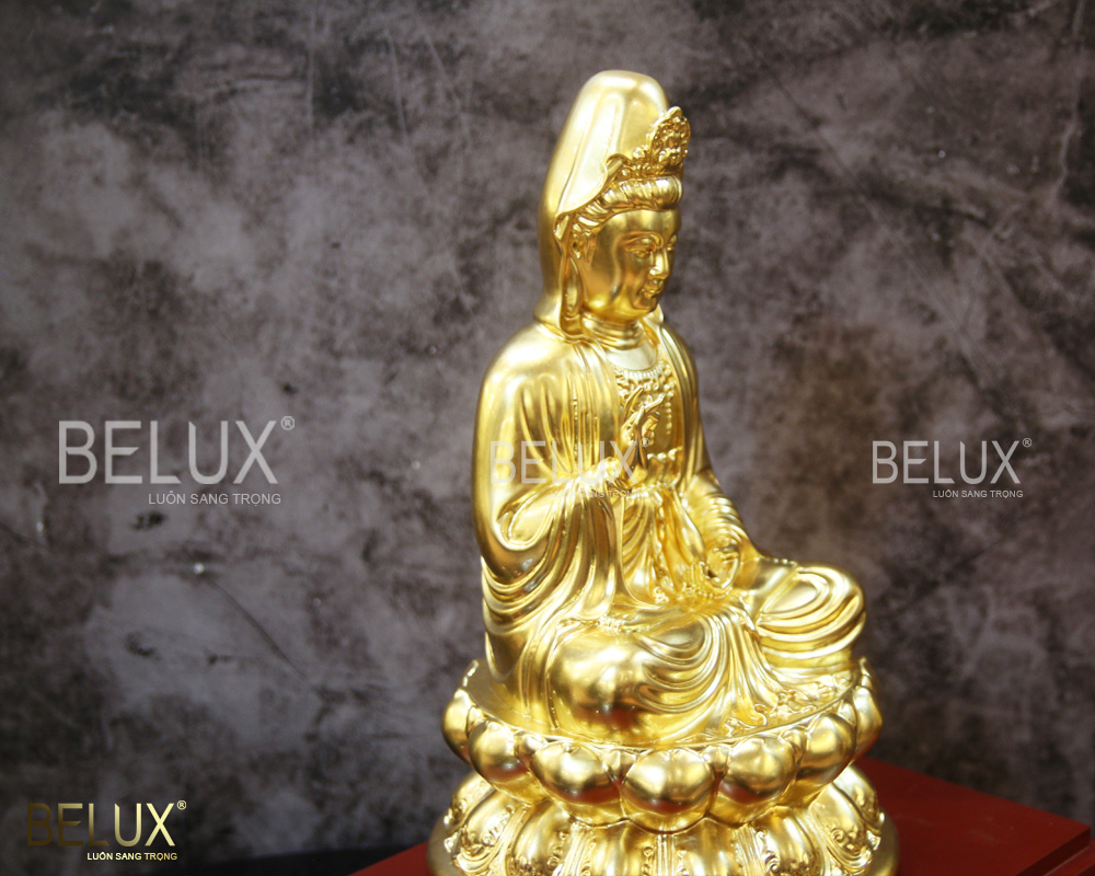 Tượng Phật Bà Quan Âm Dát Vàng 9999