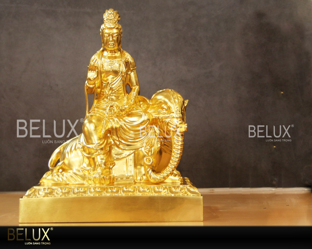 Tượng Phật Phổ Hiền Bồ Tát Dát Vàng 9999