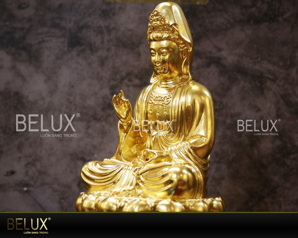 Tượng Phật Bà Quan Âm Dát Vàng 9999